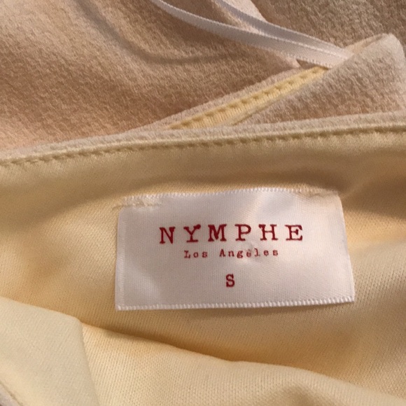 Nymphe Brandnew with tags cream off shoulder dress - Picture 4 of 4